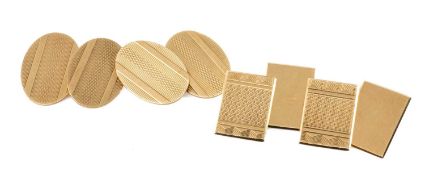 TWO PAIRS OF 9CT GOLD CHAIN CUFFLINKS, being oval and rectangular, gross weight 9.4g Provenance:
