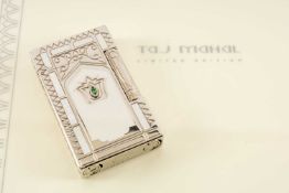 FINE S.T. DUPONT 'TAJ MAHAL' LIGNE 2 LIGHTER, limited edition (213/2000), platinum with inset