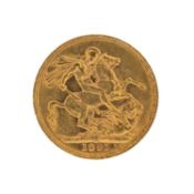 VICTORIA GOLD SOVEREIGN, 1891, Melbourne Mint, 7.9g Provenance: private collection Caerphilly