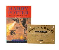 ROWLING, J. K. HARRY POTTER AND THE GOBLET OF FIRE, First Edition, signed by the author J. K.