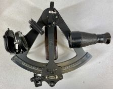 HEATH NAVIGATIONAL LONDON SEXTANT, black body with aluminium gauge, Hezzanith endless rapid reader