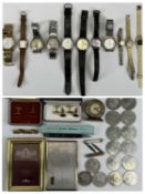 VARIOUS WRISTWATCHES & OTHER COLLECTABLES, Accurist quartz gold plated gent's wristwatch, Avia 9ct