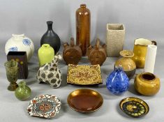 ASSORTED 20TH CENTURY CERAMICS, including Torquay yellow and brown glazed jug, 13cms (h); Bwthyn