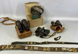 MILITARIA, including pair of French made binoculars in leather case stamped with military arrow, W