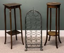 FURNITURE PARCEL, comprising circular mahogany two-tier jardinière stand, strung top, 92cms (h);