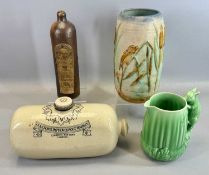 ASSORTED CERAMICS, including Doulton Lambeth pottery 'Improved Foot Warmer'; Bourne Denby vase