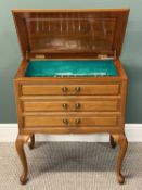 CANTEEN OF COMMUNITY PLATE CUTLERY, approx. 125 pieces, contained in a hardwood table with lift-up