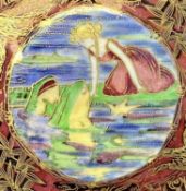 RARE WEDGWOOD FAIRYLAND LUSTRE BOWL, designed by Daisy Makeig-Jones, interior border printed in '