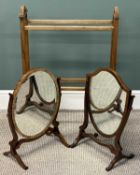 FURNITURE PARCEL, comprising mahogany towel rail, 87cms (h); and two 19th century mahogany