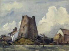 ‡ ROBERT EVANS HUGHES (Welsh, 1896-1970) watercolour - entitled verso 'The Old Mill, Llanerchymedd',