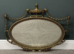 LATE 19TH CENTURY GILT FRAMED OVERMANTEL MIRROR, urn and swag decoration, 78 (h) x 92cms (w)