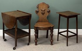 MIXED FURNITURE PARCEL, including a Victorian mahogany shield back hall chair, 92 (h) x 49 (w) x
