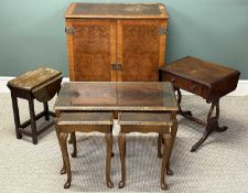 MIXED FURNITURE PARCEL, including walnut two-door TV cabinet, 89 (h) x 79 (w) x 46cms (d);