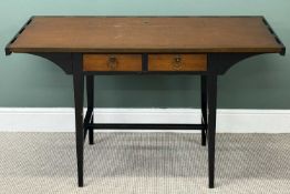PER MARE PER TERRAM CONTEMPORARY DESK, rectangular top having compartment with recessed ring handle,