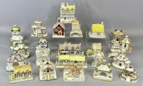 COLLECTION OF COALPORT PASTILLE BURNERS, modelled as buildings (24) Provenance: private collection