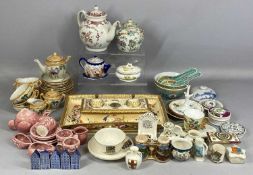 ASSORTED CERAMICS, including Chinese famille rose globular teapot and cover, 15cms (h); 19th century