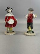 TWO ROYAL WORCESTER FIGURINES, 'Y Cymro Bach' Welsh Boy and 'Y Ferch Gymraeg' Welsh Girl Provenance: