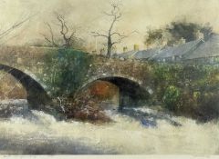 ‡ ROB PIERCY (Welsh, b. 1946) limited edition (63/500) colour print - 'Bont Llanystumdwy', signed