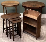 FURNITURE PARCEL, comprising Victorian rosewood inlaid centre table, octagonal top, 67cms (h);