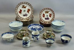 ASSORTED ORIENTAL CERAMICS, including five blue and white rice bowls, 13cms (diam.); Chinese blue