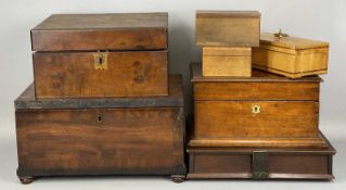 VARIOUS BOXES, Celtic design book form box, 30 x 22cms; rectangular cross banded mahogany box, 33cms