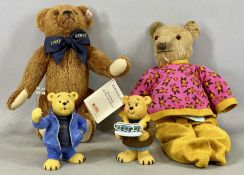 TEDDY BEARS & BEAR FIGURINES, Steiff 2007 centennial teddy bear 'A Million Hugs'; vintage straw