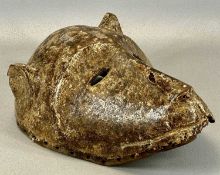 TRIBAL WALL MASK, central African, possibly Chokwe, 36 (h) x 24 (w) x 15cms (d) Provenance: