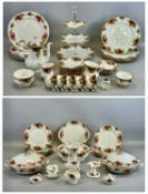 ROYAL ALBERT & OTHER MAKES 'OLD COUNTRY ROSES' DINNER & TEA WARE, including three circular lidded