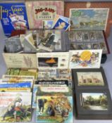 ASSORTED COLLECTABLES, including album of UK and Channel Islands postcards; various tea and
