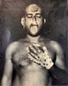 ‡ MARK QUINN (British, 20th century) black and white photographic print - half-length portrait, 85 x