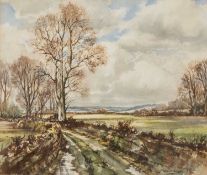 ‡ WILLIAM SELWYN (b.1933) watercolour - entitled verso, 'Coed Helen', signed, 45 x 53cms Provenance: