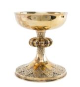 EXCEPTIONAL QUALITY ELIZABETH II SILVER GILT REPLICA OF 'THE DOLGELLAU CHALICE', Elkington & Co.,