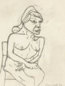 ‡ PETER PRENDERGAST (1946-2007) pencil on paper - entitled verso, 'Liverpool Model', signed and