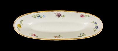 RARE NANTGARW PORCELAIN PEN TRAY circa 1813-1820, locally decorated in the style of William