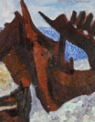 GWILYM PRICHARD (1931-2015) mixed media and construction on card - entitled verso 'Carcass 9',