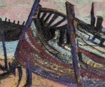 GWILYM PRICHARD (1931-2015) pastel on card - entitled verso 'Carcass 2', signed, 28 x 35cms
