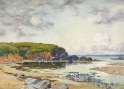 ‡ JOHN McDOUGAL (1852-1946) watercolour - entitled verso, 'Porth Padrig, Cemaes Bay', signed and