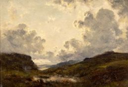 ALFRED OLIVER (1868-1943) oil on board - entitled verso, 'Capel Curig, North Wales 1902', signed, 16