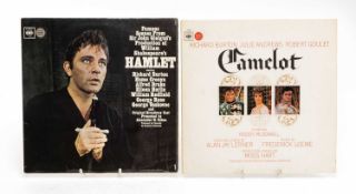 RICHARD BURTON INTEREST, two signed, rare LP records, 'Camelot', featuring the original Broadway
