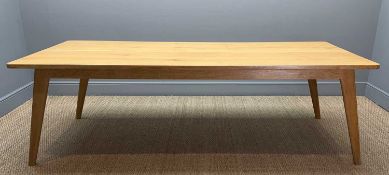 LARGE CONTEMPORARY BESPOKE OAK DINING TABLE BY ROOTED FURNITURE, BRISTOL, seats 10, natural hard wax