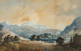 WILLIAM GRANT MURRAY (1877-1950) watercolour - Loch Arkaig, signed with monogram, 33 x 51cms