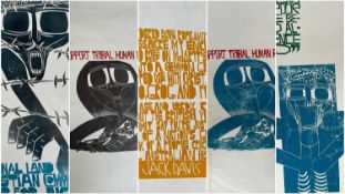 ‡ PAUL PETER PIECH (American, lived/worked Wales, 1920-1996) limited edition woodcut prints (5) -