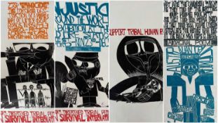 ‡ PAUL PETER PIECH (American, lived/worked Wales, 1920-1996) limited edition woodcut prints (4) -