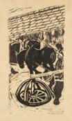 ‡ KIM ATKINSON limited edition (1/50) plywood print - entitled 'The Horse Gin', signed and dated