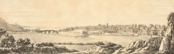J. G. WOOD soft ground etching - entitled 'Aberystwyth', 15 x 47cms Provenance: private collection