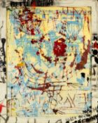 NEALE HOWELLS (b.1965) mixed media - entitled verso, 'The Book', inscribed and dated verso 2023,