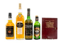 SELECTION OF OLDER WHISKIES including, 1980s bottling of Whyte & Mackay De Luxe Scotch Whisky,