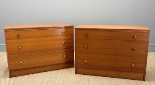 PAIR OF EASIFIT MID-CENTURY TEAK CHESTS, 70 (h) x 96 (w) x 42cms (d) Provenance: consigned via