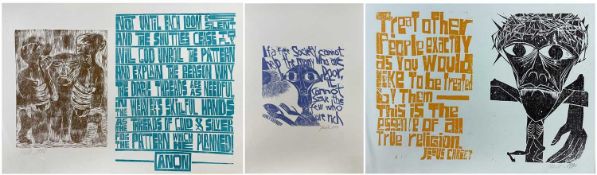 ‡ PAUL PETER PIECH (American, lived/worked Wales, 1920-1996) limited edition woodcut prints (3) -