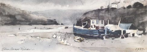 ‡ JOHN KNAPP FISHER (1931-2015) limited edition (88/500) print - entitled 'Solva Winter with